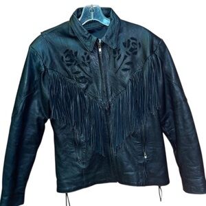 Black Leather Jacket UNIK women’s size M